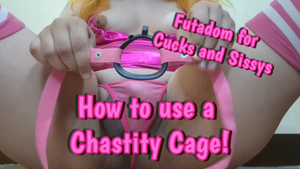 Futanari Mistress Shows you How to Use a Chastity Cage!
