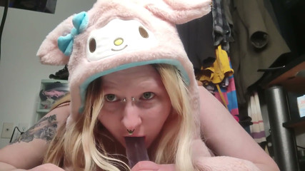 Cutesy Slut Throat and Titty Fucks Themself