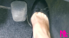 Revving in Black Flats on Barefoot