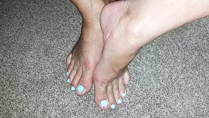 Showing off my cute man-pedi