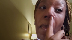 Nose Picking Snots Nostrils Frontal Camera POV