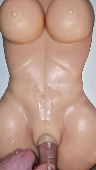 Fucking my Sextoy and filled her up with a creampie