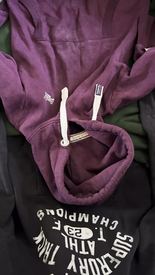 Cum on Girl&rsquo;s red Superdry Hoody