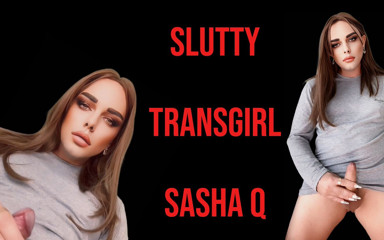 Slutty Young Blonde Transgirl Cums on Cam thumbnail