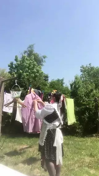 In planter outfit in satin dress thumbnail
