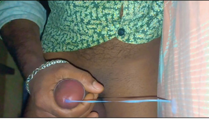 Guy masturbating in the room