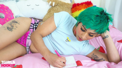 Pixi Lust  Pixi Lust is the sexy delivery girl of your wildest wettest dreams  Her favorite customers are the hot chicks on the roller derby | Tranny Update | Porn videos