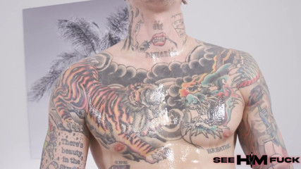 Tattooed Uncut James Getting His Tight Hole Eaten by Serena Hill!
