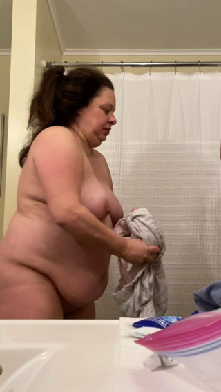 Wife With Great Tits Before Shower