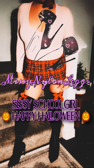 MissyNylonLeggs - Sissy Schoolgirl Happy Halloween 🎃