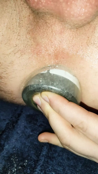 A big fat bottle that my husband stole from my bathroom and shoves it up his ass and jerks off