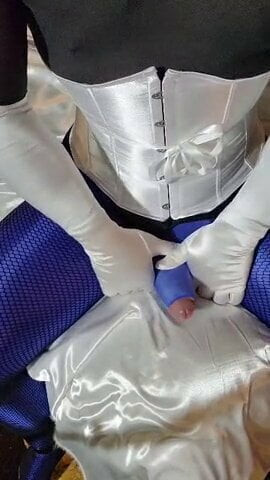 Satin spandex and Cock