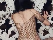 Fucking my wife in fishnet stockings in the ass