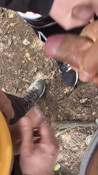 Me and my straight friend left our load in a teen in the woods