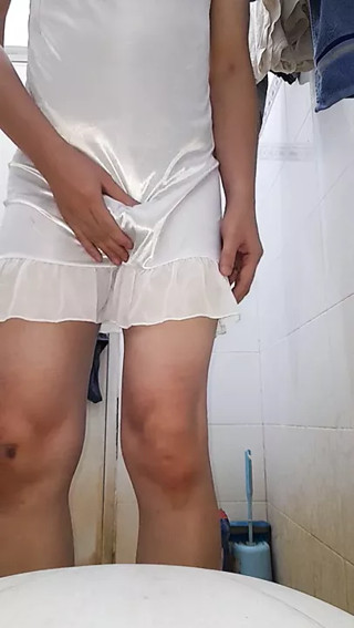 Masturbating with silky lingerie part 2