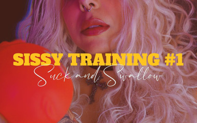 Sissy Training – Suck and Swallow Close-up