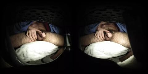 VR180 Stroking Hairy Cock