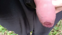Big Uncut Cock Cruising, Close up Wanking in the Woods Wearing Work Clothes - Rockard Daddy