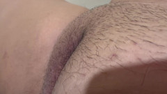 Mother masturbates her hairy pussy hidden from her husband