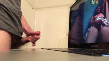 Jerking to porn in the bathroom till I cum