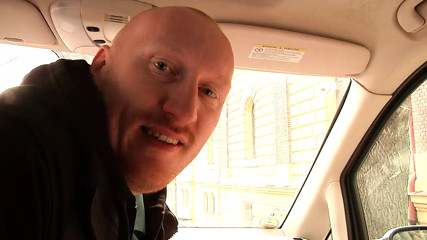Wild sexy threesome in the car