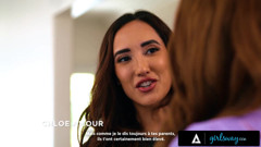 GIRLSWAY - Petite Redhead Myra Moans Seduces Busty Neighbor MILF Chloe Amour - FRENCH SUBTITLES
