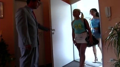 Bizarre Spanking Threesome with Dripping Mature Sluts