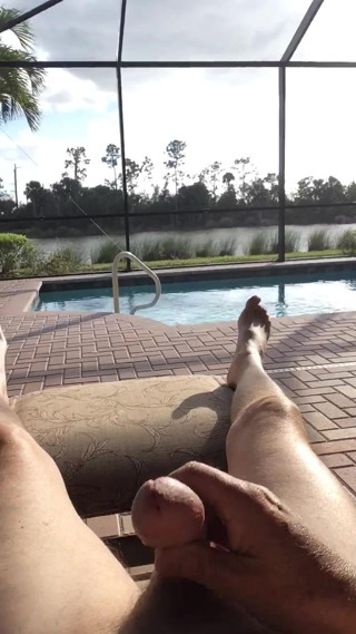 Afternoon Masturbation On The Patio