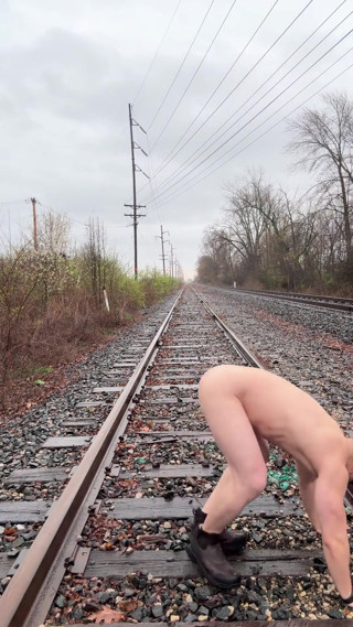 Rain-soaked Asian Muscle God in Jockstrap Bounces Pecs, Shows V-taper &amp; Eats His Massive Load on Train Tracks