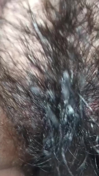 Doggy close up view on her pussy