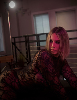 Big Booty Blonde in Fishnet Bodysuit - Hot Solo Twerk TS Andy Jaide thumbnail