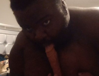 After I Smacked my Ass in Bed, I Sucked Dildo between my Boobs