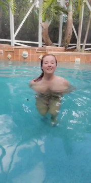 Naked Pool Swimming