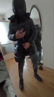 ShinySam1, shiny, catsuit, riding boots...