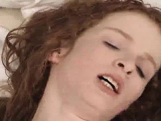 Dirty brunette jerks her cunt and sucks big cock