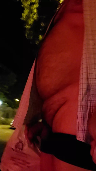 Night walk, swelling the balls until ejaculating 5