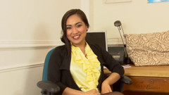 Amy Latina Strips From Her Secretarial