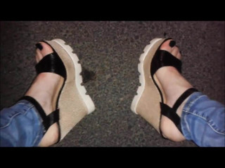 platform wedges and my sexy feet