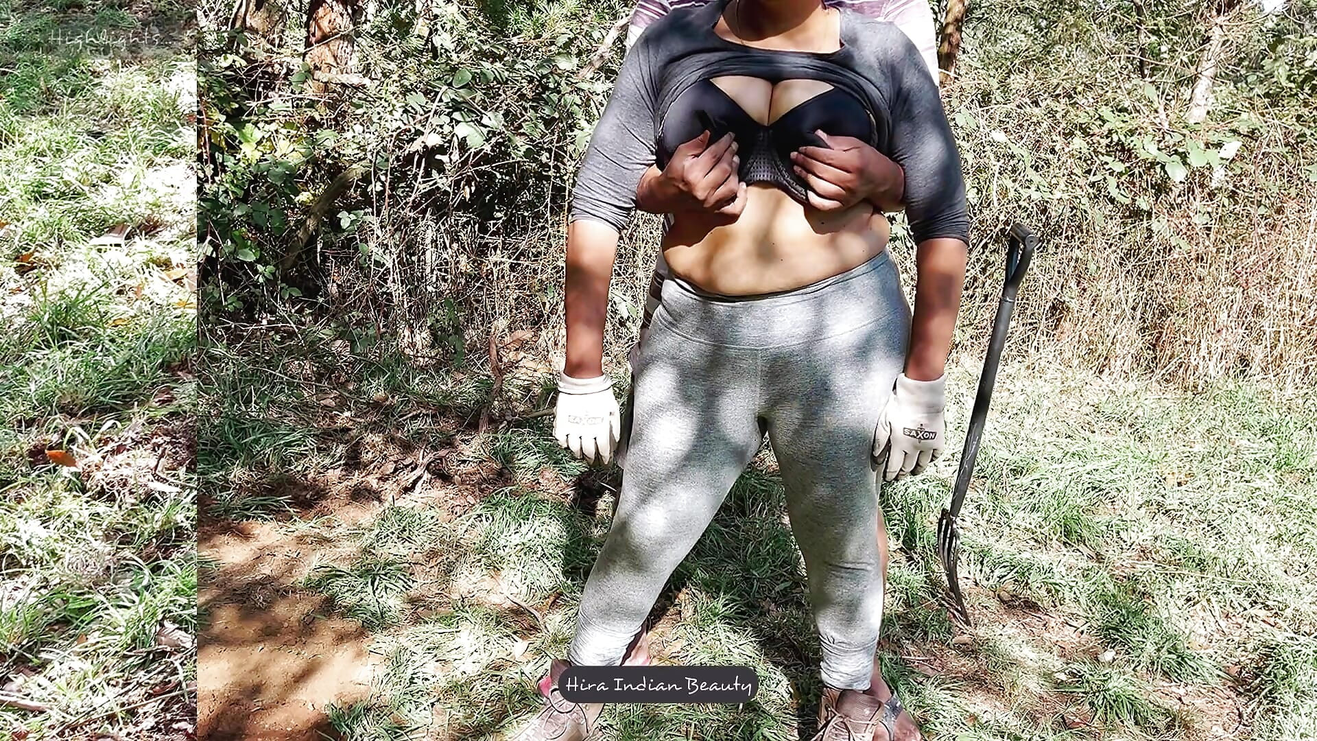Indian Woman Enjoys Rough Outdoor Fun with Farm Worker – Face Fucked, Anal Sex and Lip Lock Kissing