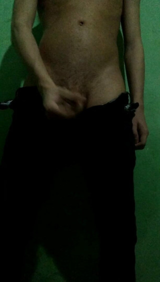 Taking off jeans and underwear showing off the hairy body
