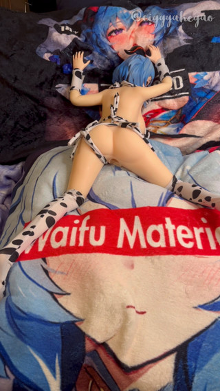 Cowkini Slut Ganyu's Silicone Cococunt Fucked &amp; Bred 65cm Mini Hentai Sex Doll Kemelias