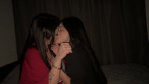 "OH, NO" MY STEPSISTER FUCKED ME HARD IN THE SCISSORS. LESBIAN SEX