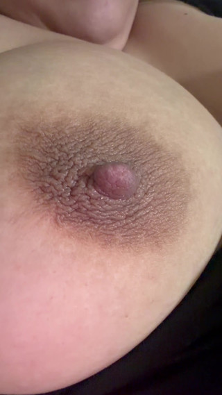 Stepmom sucks very delicious her huge nipples