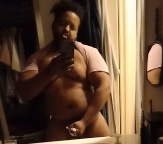 Brown Daddy Soaps Up Cock and Nuts on the Floor