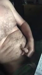 Chubby Hairy British Man Wanking