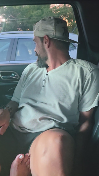 Latina Foot Worship and Cum Shot in Car
