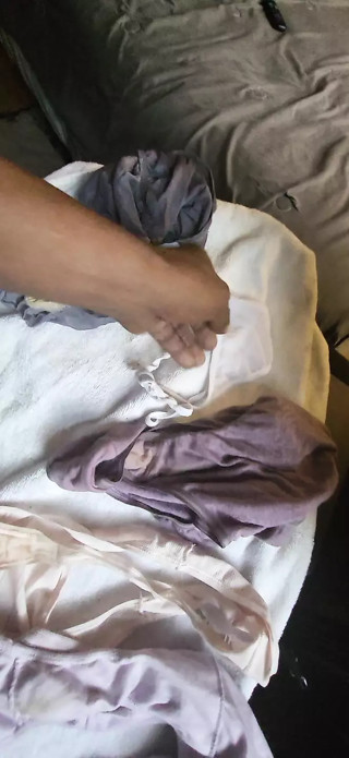 Smelling Granny Panties Before Washing Them