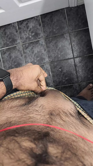 playing with clean shaved cock desi