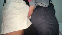 Big-ass Girl Grabs Stranger's Dick