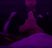 Stroking my huge white cock